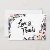 Bold Florals mit Skripttypografie Wedding RSVP Karte (Rückseite)