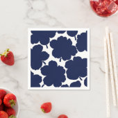 Bold Florals Monochrome Dunkle Navy Serviette (Beispiel)