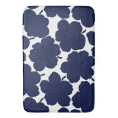 Bold Florals Monochrome Navy Badematte (Vorderseite Vertikal)