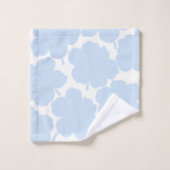 Bold Florals Monochrome Powder Blue Badhandtuch Set (Waschlappen)