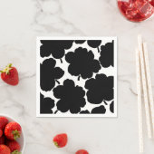 Bold Florals Monochrome Schwarz & Weiß Serviette (Beispiel)