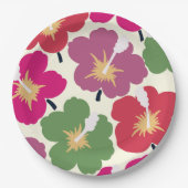 Bold Florals Multicolored Pappteller (Vorderseite)
