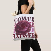 'Bold FLOWER Typography' Florale Ästhetik-Einkaufs Tasche (Von Nahem)