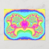 BOLD ~ FLUORO PINK ~ 3D-Fraktal Design ~ Postkarte (Vorderseite)