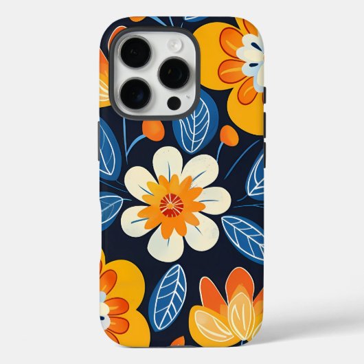 Bold Folk Art Foral Case-Mate iPhone Hülle (Rückseite)