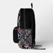 Bold Folk Floral Pattern Bedruckter Rucksack (Rechts)