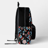 Bold Folk Floral Pattern Bedruckter Rucksack (Links)