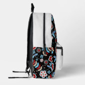 Bold Folk Floral Pattern Bedruckter Rucksack (Links)