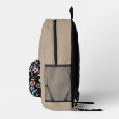 Bold Folk Floral Pattern Bedruckter Rucksack (Rechts)