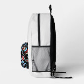 Bold Folk Floral Pattern Bedruckter Rucksack (Rechts)