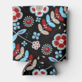 Bold Folk Floral Pattern Dosenkühler (Vorderseite)