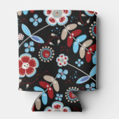 Bold Folk Floral Pattern Dosenkühler (Rückseite)