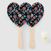 Bold Folk Floral Pattern Fächer (Vorne und Hinten)