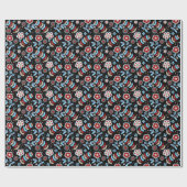 Bold Folk Floral Pattern Geschenkpapier (Flach)