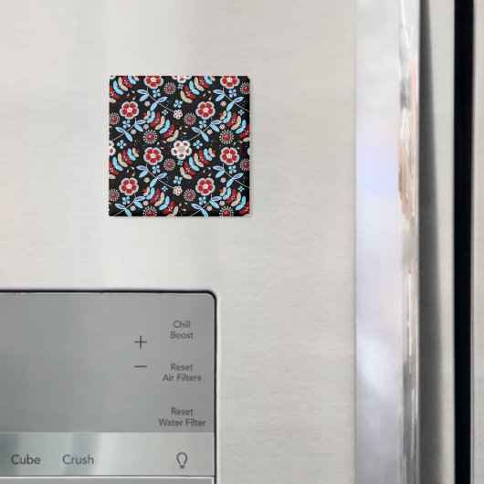Bold Folk Floral Pattern Magnet (In Situ (Kühlschrank))