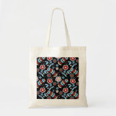 Bold Folk Floral Pattern Tragetasche (Vorne)