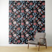 Bold Folk Floral Pattern Wandteppich (Beispiel)