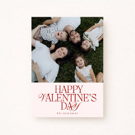 Bold Font family Photo Valentine’s Day Card Einladung