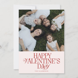 Bold Font family Photo Valentine’s Day Card Einladung