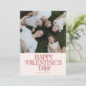 Bold Font family Photo Valentine’s Day Card Einladung (Stehend Vorderseite)