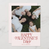 Bold Font family Photo Valentine’s Day Card Einladung (Vorne/Hinten)
