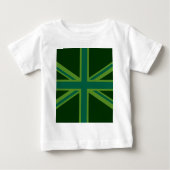 Bold Forest Green Union Jack Baby T-shirt (Vorderseite)