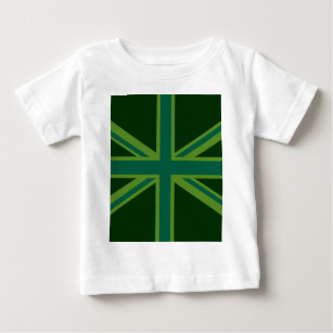 Bold Forest Green Union Jack Baby T-shirt