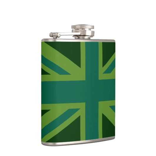 Bold Forest Green Union Jack Flachmann (Rechts)