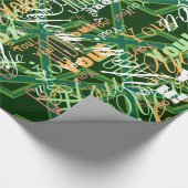 Bold Forest Green Union Jack Geschenkpapier (Ecke)