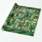 Bold Forest Green Union Jack Geschenkpapier (Ungerollt)