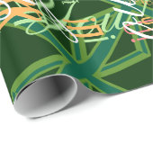 Bold Forest Green Union Jack Geschenkpapier (Rolleneckpunkt)