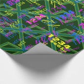 Bold Forest Green Union Jack Geschenkpapier (Ecke)