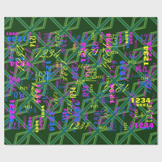 Bold Forest Green Union Jack Geschenkpapier (Flach)