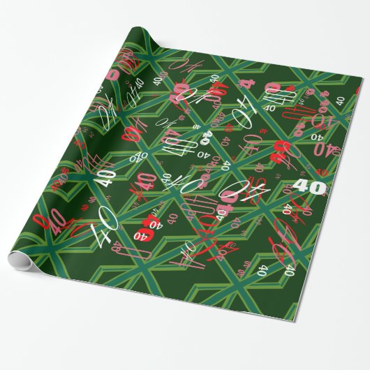 Bold Forest Green Union Jack Geschenkpapier (Ungerollt)