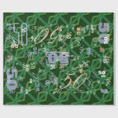 Bold Forest Green Union Jack Geschenkpapier (Flach)