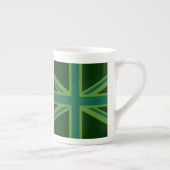 Bold Forest Green Union Jack Porzellantasse (Rechts)