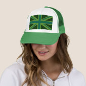 Bold Forest Green Union Jack Truckerkappe (Beispiel)