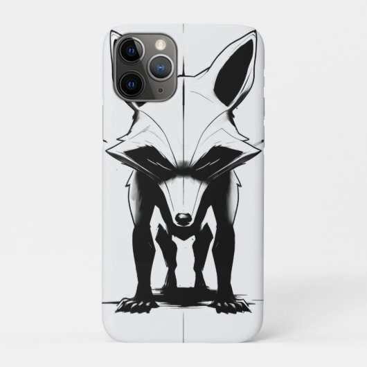 Bold Fox Silhouette - Monochrome Tierart Case-Mate iPhone Hülle (Rückseite)