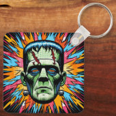 "Bold Frankenstein" Aluminum Keychain Schlüsselanhänger (Rückseite)