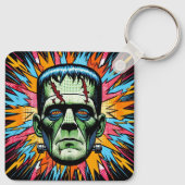 "Bold Frankenstein" Aluminum Keychain Schlüsselanhänger (Rückseite)