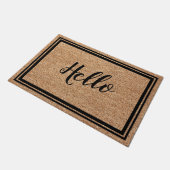 Bold Friendly Hello Imitats Coir Doormat Design Fußmatte (Schrägansicht)