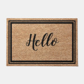 Bold Friendly Hello Imitats Coir Doormat Design Fußmatte (Vorderseite)