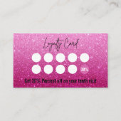 Bold Fuchsia Glitzer Ombre Lash Techniker Treuekarte (Vorderseite)