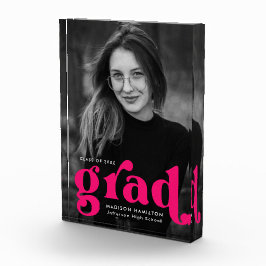 Bold Fuchsia Typografy Abschluss Fotoblock