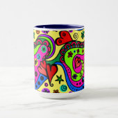 Bold Fun Abstrakt Heart Art Tasse (Zentrum)