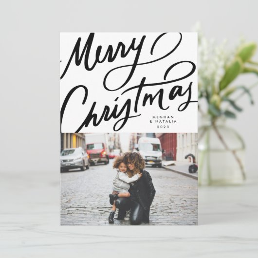 Bold Fun Hand Briefe frohe Weihnachten (Stehend Vorderseite)