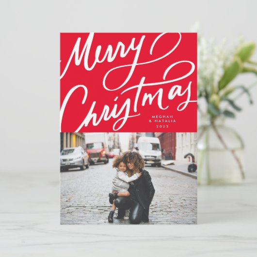 Bold Fun Hand Briefe frohe Weihnachten (Stehend Vorderseite)