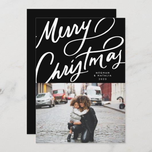 Bold Fun Hand Briefe frohe Weihnachten (Vorne/Hinten)