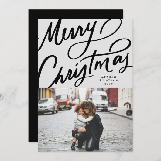 Bold Fun Hand Briefe frohe Weihnachten (Vorne/Hinten)