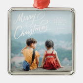 Bold Fun Hand Briefe frohe Weihnachten Ornament Aus Metall (Vorne)